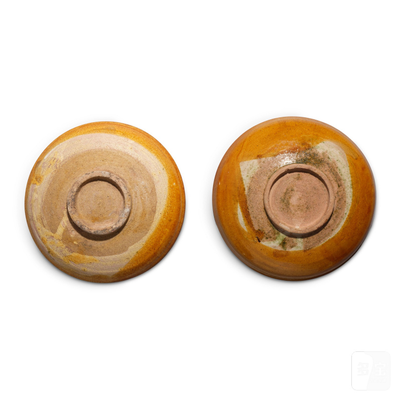 遼 黃釉盤兩件 | TWO AMBER-GLAZED DISHES - 图2